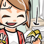 イラストレーター、高森彩雨による不用品買取広告漫画